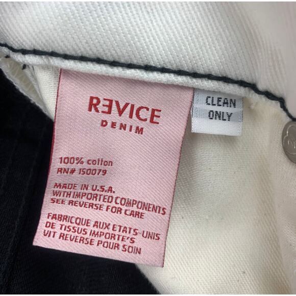 Revice Ex Boyfriend On & Off Again Jeans 25 Black White Button - Picture 3 of 15